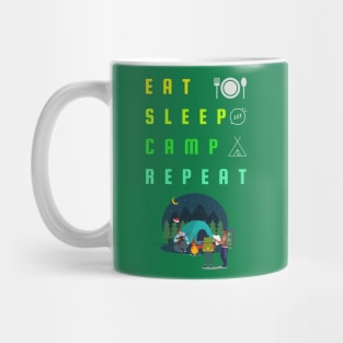 Eat Sleep Camp Repeat Mug